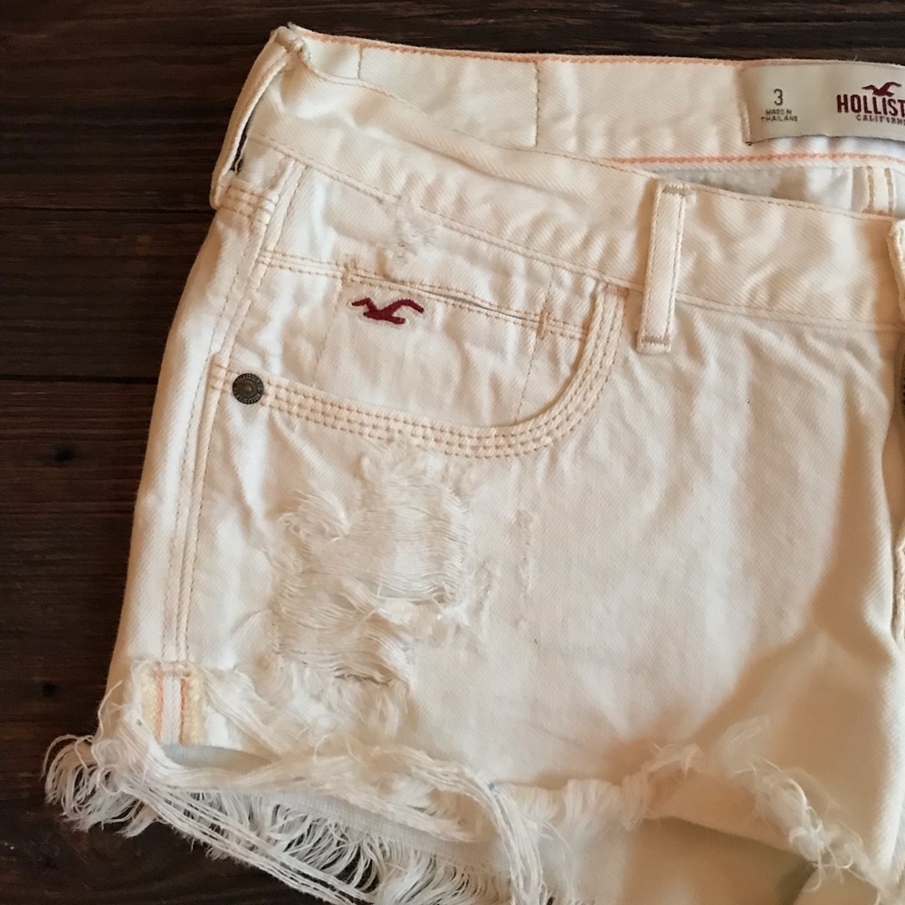 White washed denim Hollister shorts